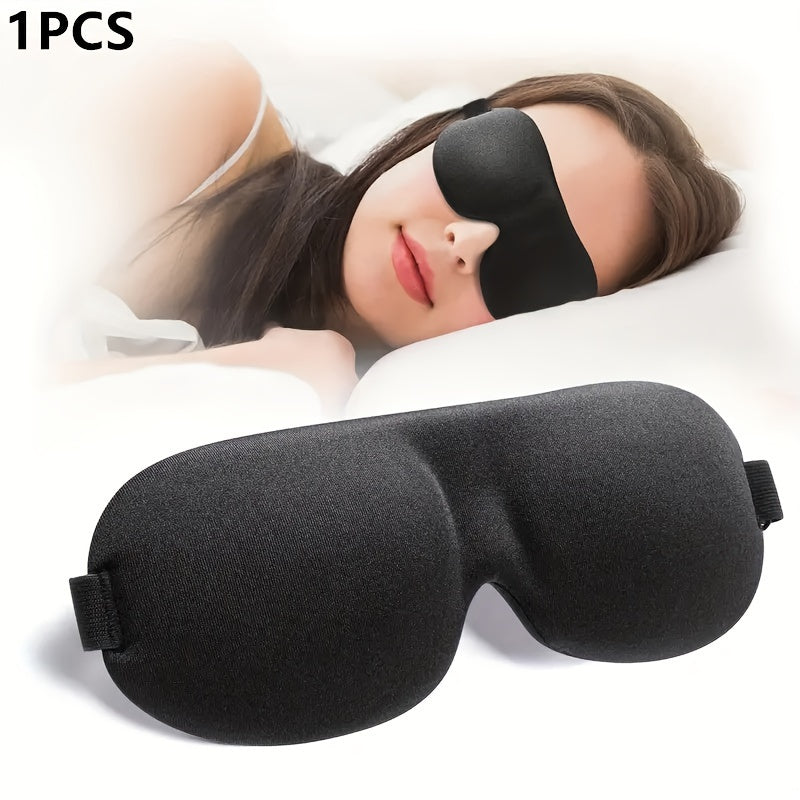 Sleep Pure Black 3D Three-dimensional Light Blocking Eye Mask 1pc, 3pcs, 5pcs, 10pcs