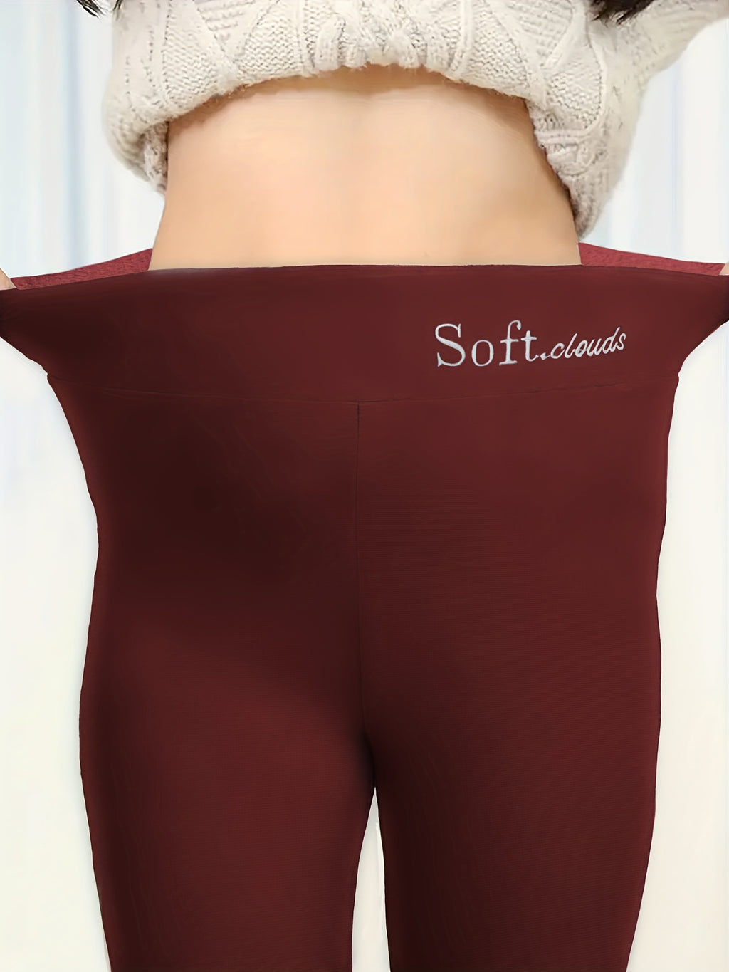 Fleece Lined Leggings, Winter & Fall Casual Thermal Leggings, Women's Clothing