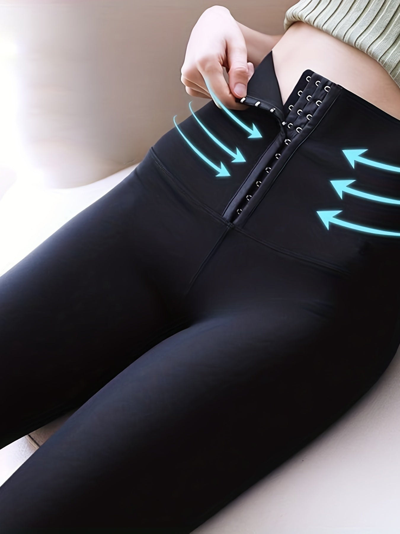 Women's Tummy Control Leggings - Quick Dry, Butt Lifting, Body Shaping Activewear Pants Wide Waistband