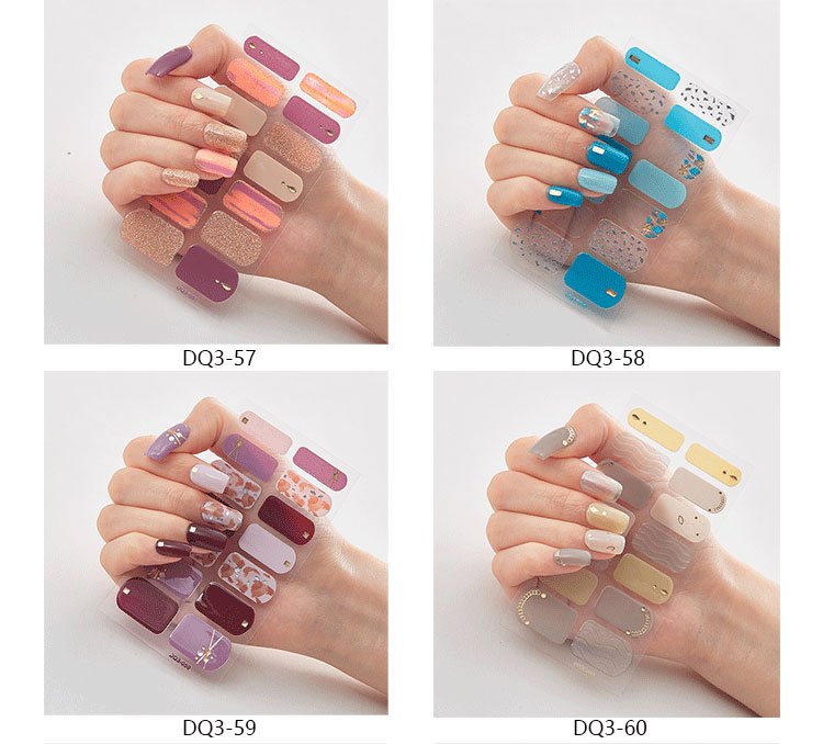 Full Nail Stickers, Elegant Full Wrap Nail Stickers, Self-adhesive Nail Decals For Women