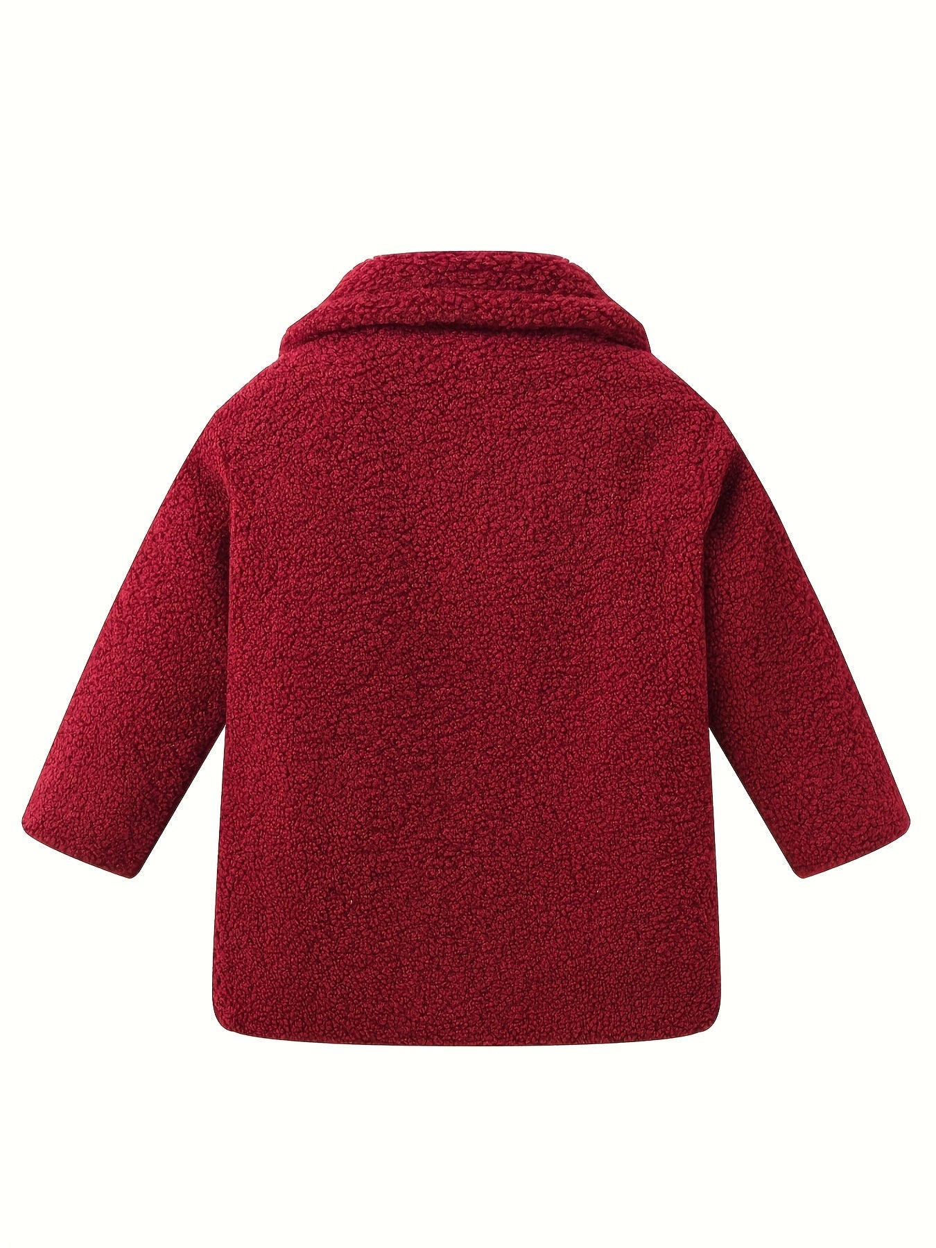 JOMAKE Girls' Winter Coat - Pastel Pink & Ombre Jacket with Button Front Closure, Soft Fleece-Lined Lapel Collar, Non-Stretchy Fabric for Everyday & Formal Events, Long Sleeve Casual Outerwear for School, Travel - Cute Korean