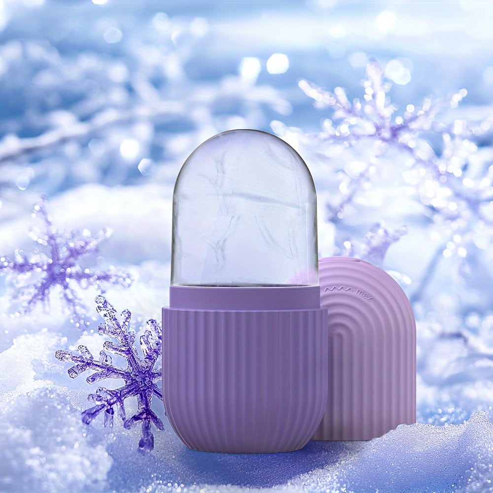 1pc Ice Roller for Face - Fragrance-Free, Battery-Free Skincare Tool for Glowing Light Beige- Ideal for Daily Facial Care & Massage