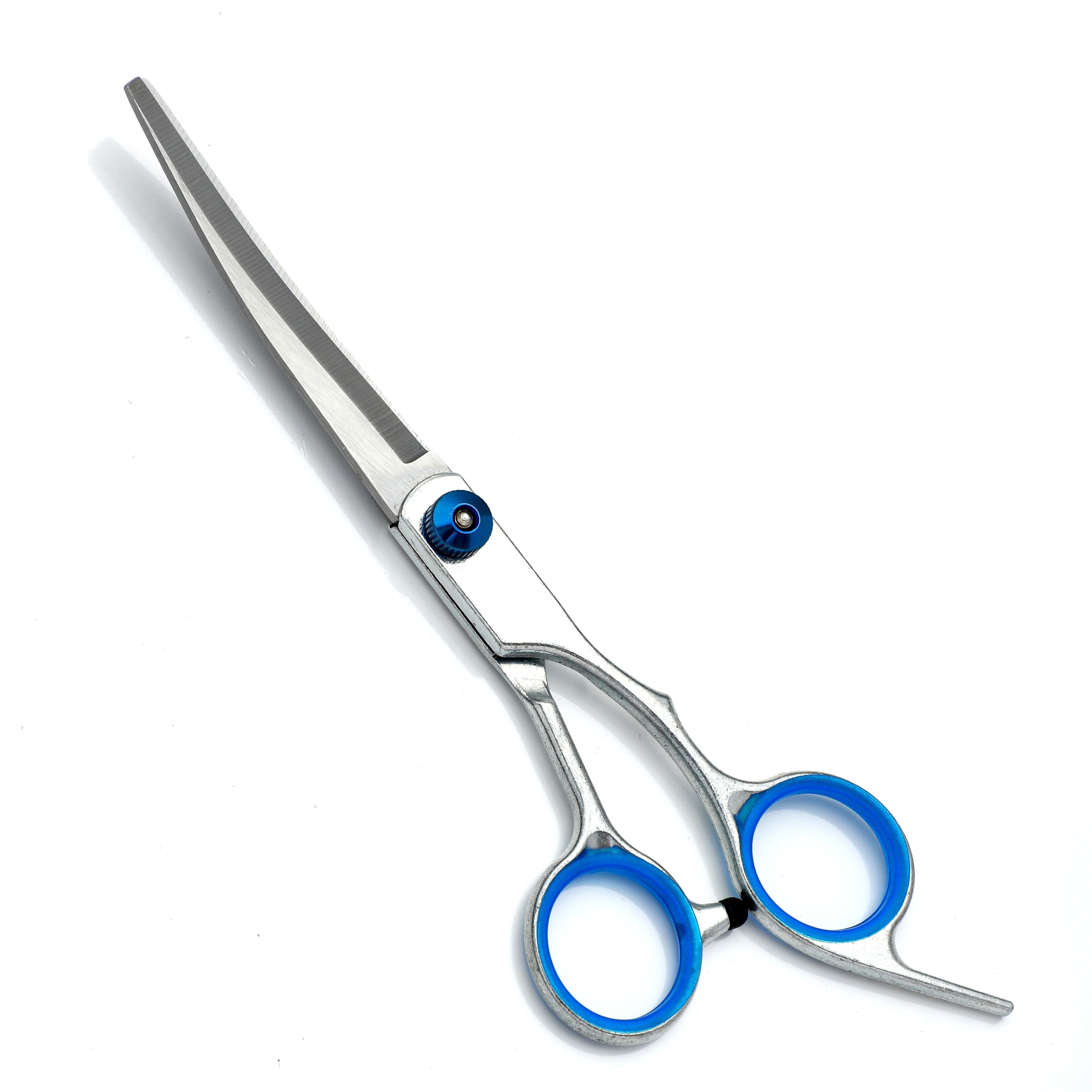 Professional 6-Inch Hairdressing Scissors - Hypoallergenic Thinning & Cutting Shears with Ergonomic Handles, Blue Accents for Salon & Home Use, Unisex Barber Accessories for All Hair Types, Hair Cutting Tools, Sleek Shear Des