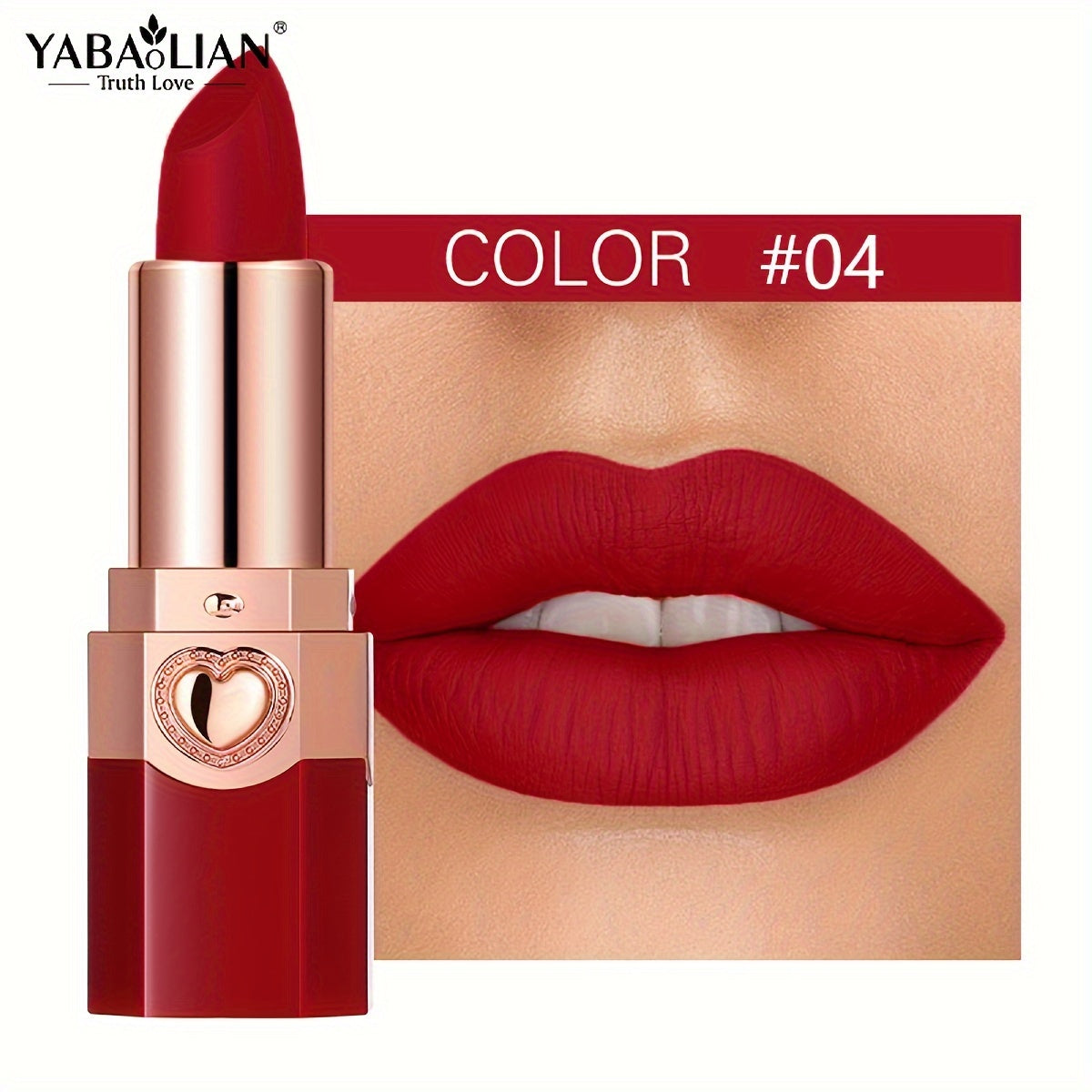 YABAOLIAN Lipstick 12 Colors Lipstick High Pigment Long Lasting Waterprrof Cosmetic Matte Lipstick