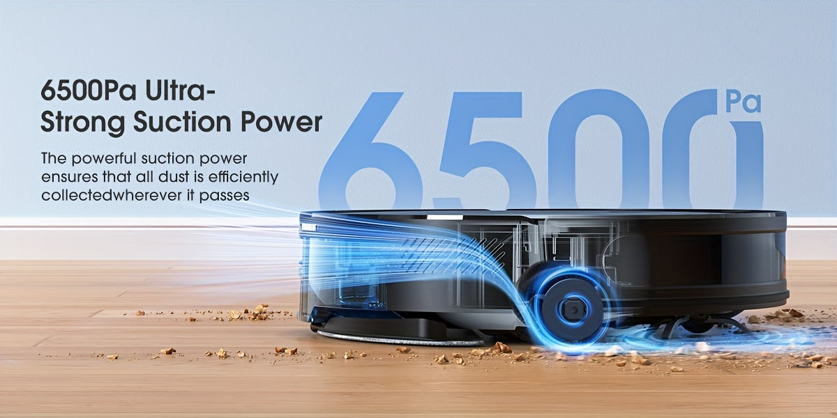 Lubluelu 6500Pa Robotic Vacuum, Robot Vacuum Cleaner And Mop Combo, 180Mins Max, 62dB, 34 No-Go Zones for Pet Hair Carpets Floor - B40/L15Ultra