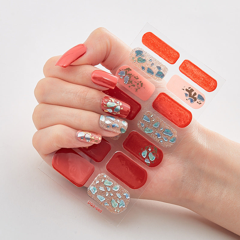 Full Nail Stickers, Elegant Full Wrap Nail Stickers, Self-adhesive Nail Decals For Women