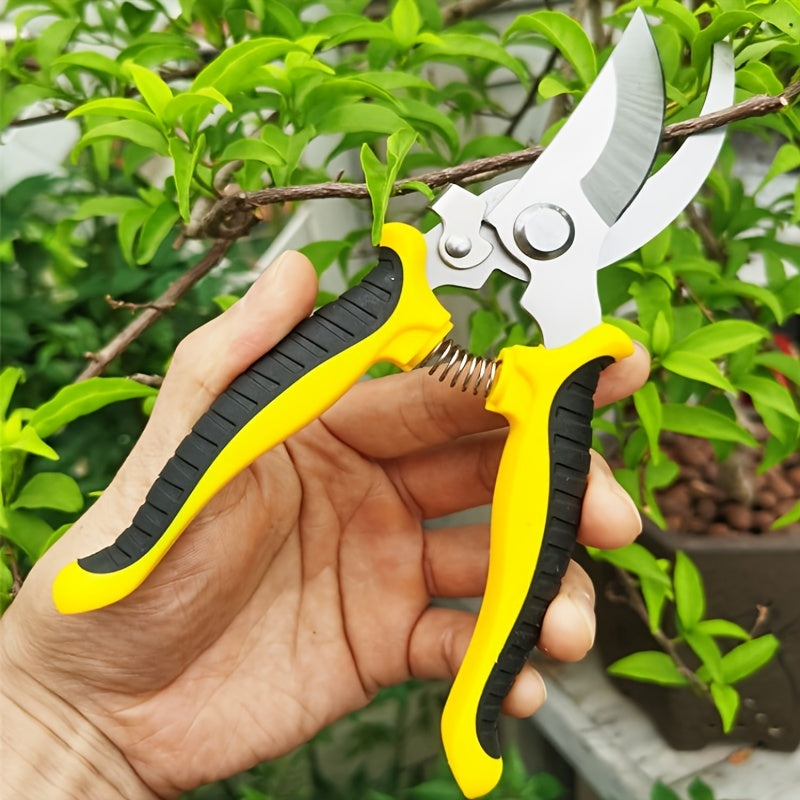 One set, branch scissors, stainless steel fruit scissors, multi-functional branch scissors, garden scissors, anti-slip, labor-saving, manual pruning scissors