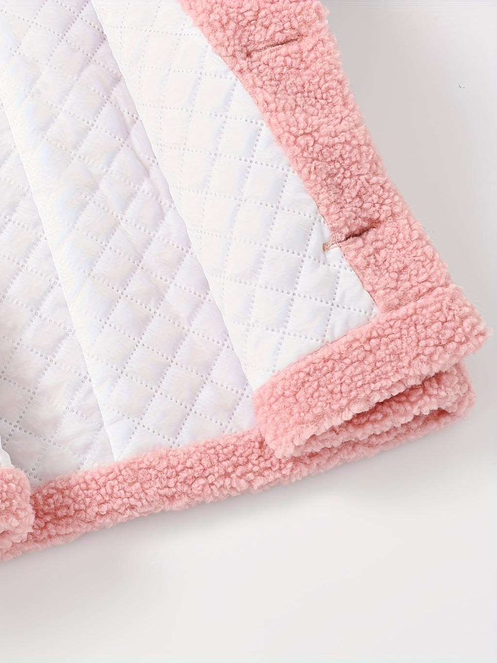 JOMAKE Girls' Winter Coat - Pastel Pink & Ombre Jacket with Button Front Closure, Soft Fleece-Lined Lapel Collar, Non-Stretchy Fabric for Everyday & Formal Events, Long Sleeve Casual Outerwear for School, Travel - Cute Korean