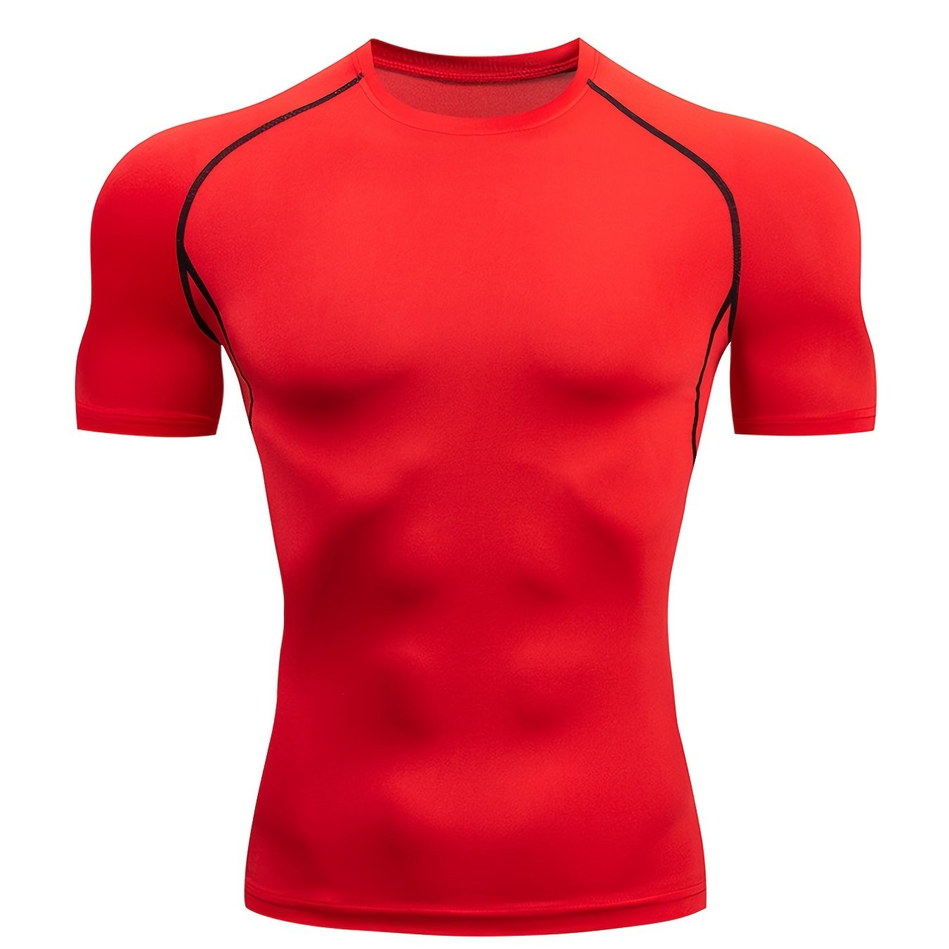 Quick-Drying Men's Base Layer Top for Outdoor Training - High Stretch & Breathable