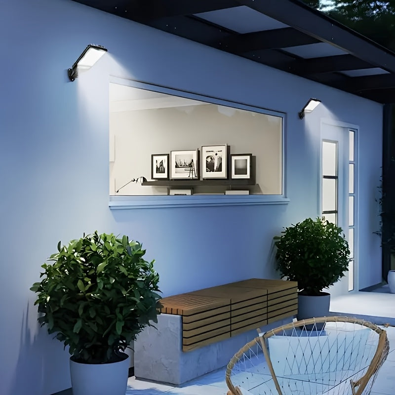 1/2/4pcs Outdoor Solar Street Light, LED Wall Lamp with Remote Control, Garden Light, Human Body Induction Wall Light