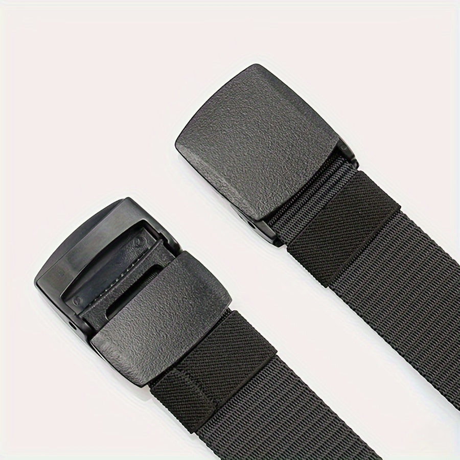 Nylon belt men's women's hypoallergenic belt non-metallic belt buckle military training smooth buckle nylon belt over security pants belt youth student korean casual outdoor tide