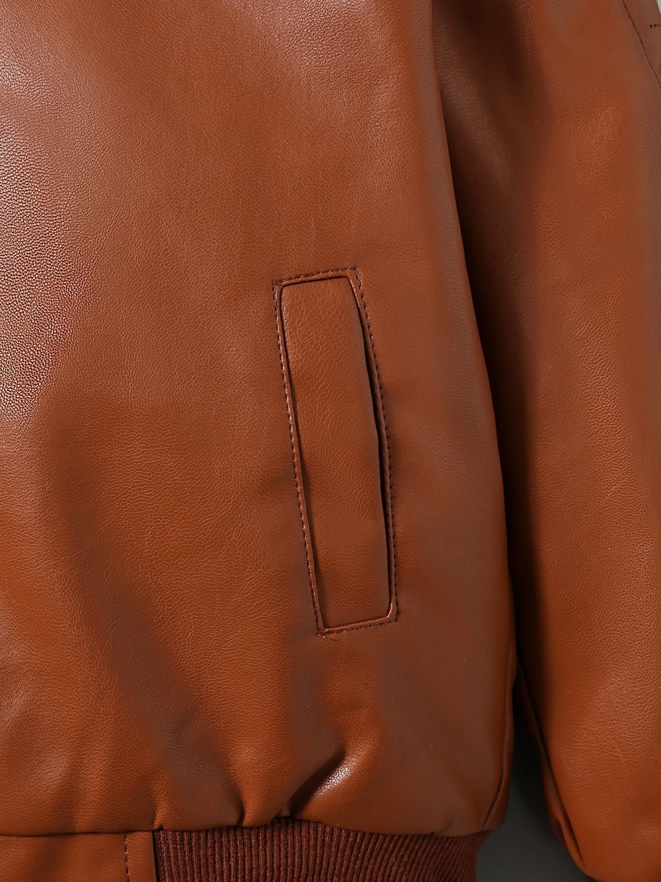 Boys' Cozy Fleece-Lined Zip-Up Jacket - Casual Stand Collar, Long Sleeve Outerwear for Fall/Winter