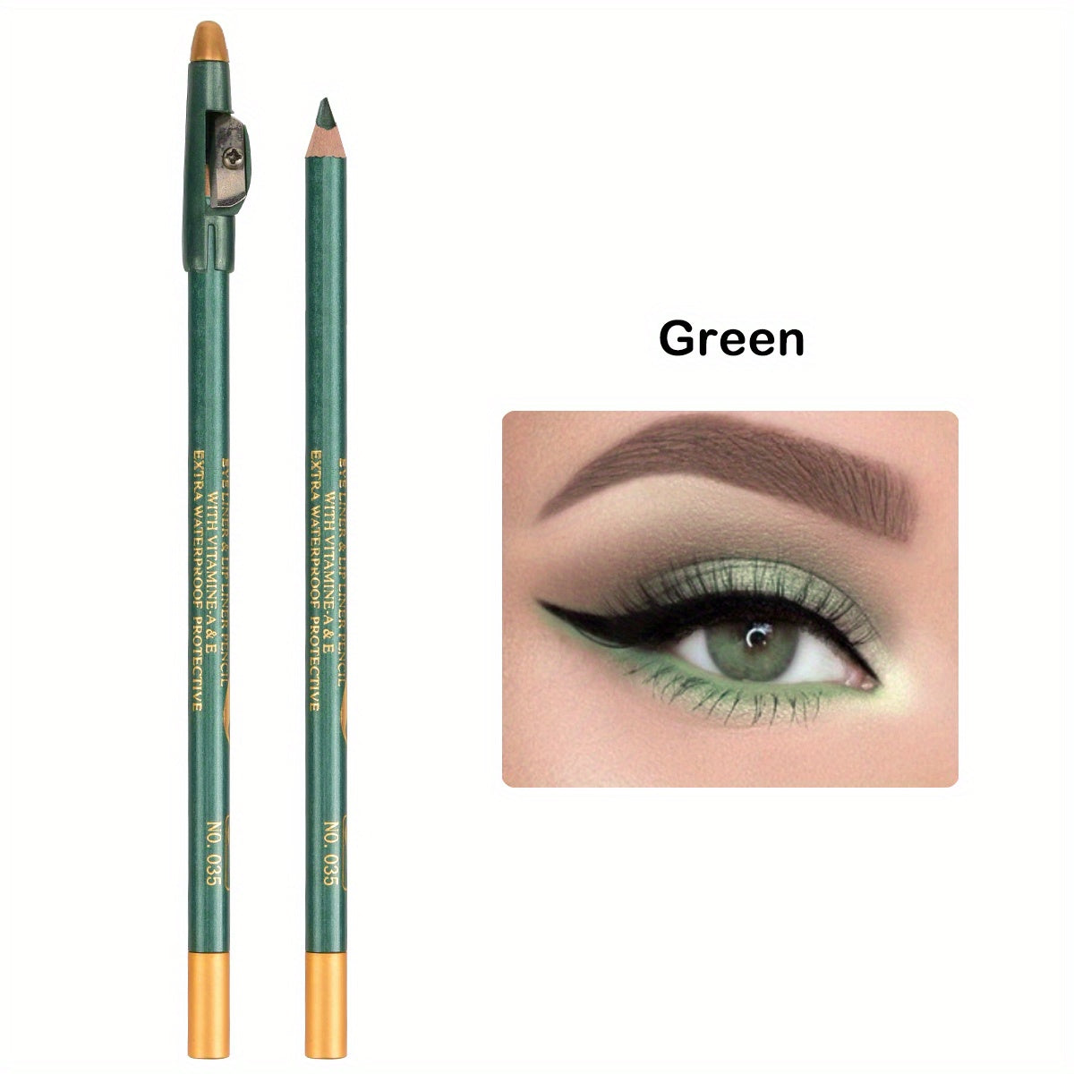 Wooden Makeup Pen With Pencil Sharpener Black Pearlescent White Multi-color Lip Liner Eyeliner Lying Silkworm Eyebrow Pencil Multi-purpose Makeup Tool Valentine's Day Gifts