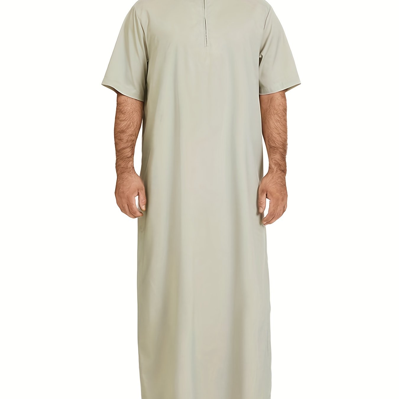 Plus Size Men's Solid Color Robe for Cultural Activities In Arabic, INCERUN