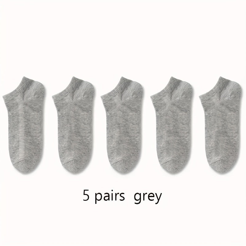 1/5/10/30 Pairs Men'S & Women'S Breathable Anti-Odor Socks - Moisture-Wicking Quick-Dry Summer Shorts, Black/White/Gray/Beige/Gray/White/Black/Gray/White/Gray/White/Gray/White/Gray/White/, Sweat-Resistant
