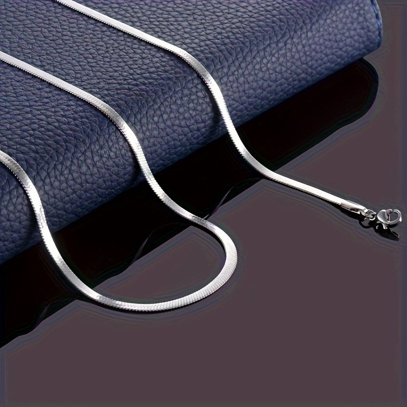 Never Fade Stainless Steel Blade Chain Clavicle Chain Unisex Flat Snake Chain Chain Stainless Steel Couple Chain Extension Chain