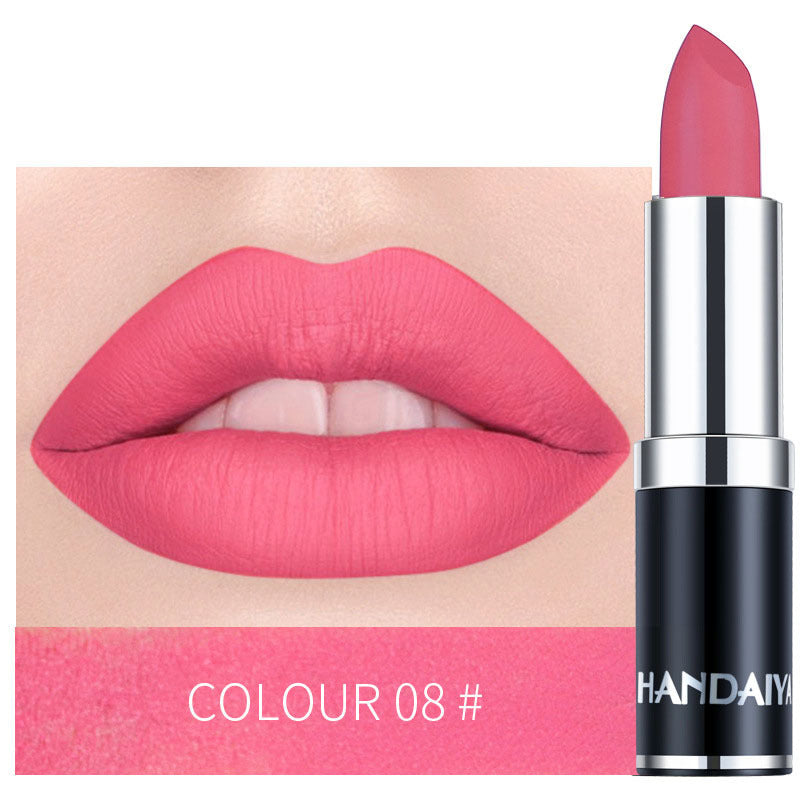 Waterproof Long Lasting Matte Lipstick Cosmetic Makeup Liquid Lip Gloss, 12 Colors Contain Plant Squalene