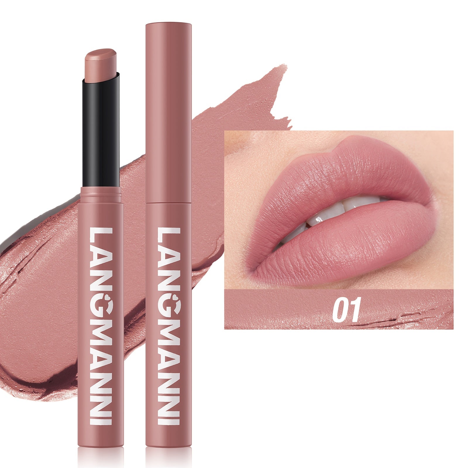 Smooth Velvet Matte Lipstick, Easy To Apply, Moisturizing And Hydrating Lip Balm, Natural Shine