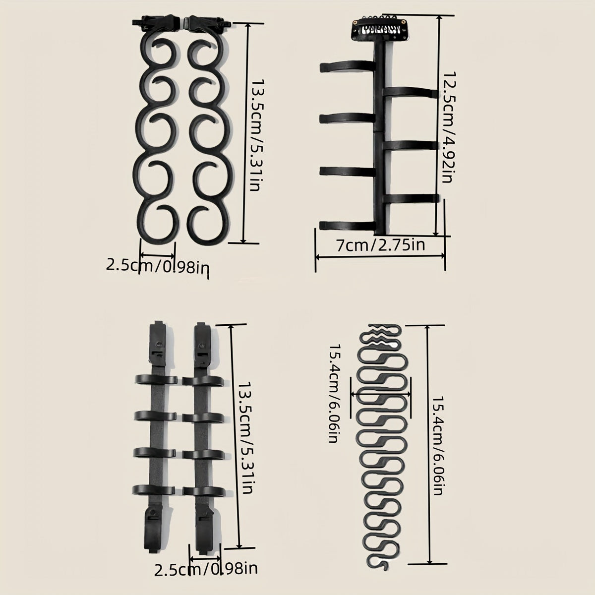 [1/3/5pcs Effortless Hair Styler] 1/3/5pcs Effortless Hair Styling With Hair Twist Styling Bun Maker Braider Roller Hook For Women