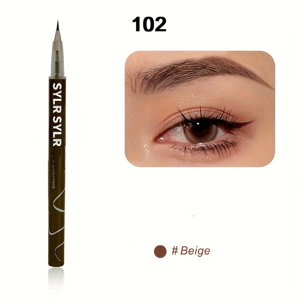 Ultra-Fine 0.008mm Waterproof Eyebrow Pen - Long-Lasting, Sweatproof, Smudge-Free Microblading Liquid Eyeliner with 2-in-1 Design for Precise, Natural-Looking Brows and Lashes - Professional, Easy-to-Use Makeup Essential