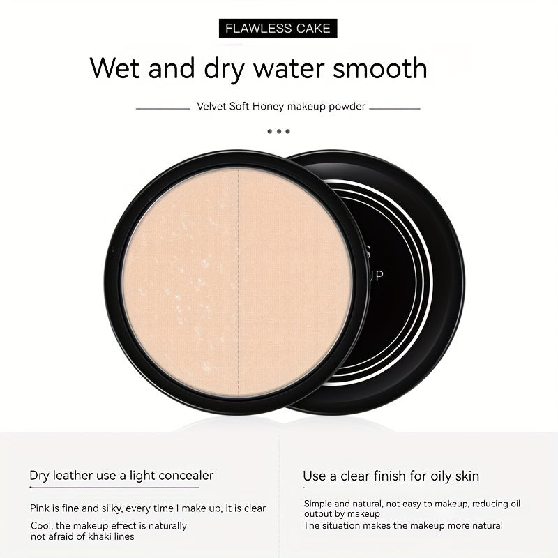 Breathable And Flawless Powder Foundation - Makeup-Fixing, Oil-Controlling, Moisturizing And Lightweight - Perfect For All Skin Types