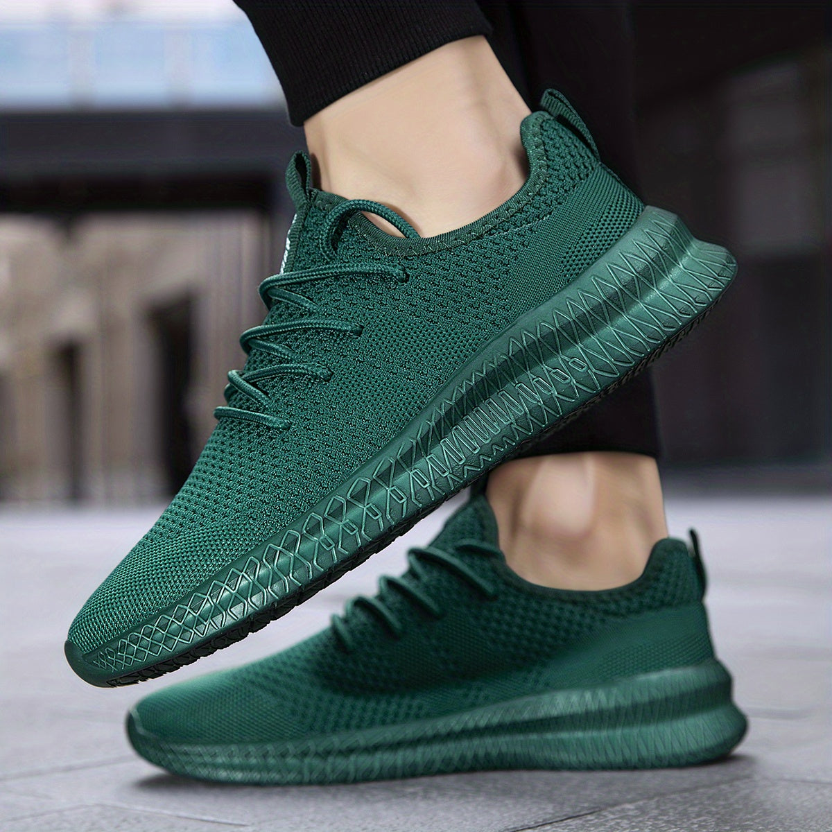 Men'S Outdoor Knitted Running Shoes