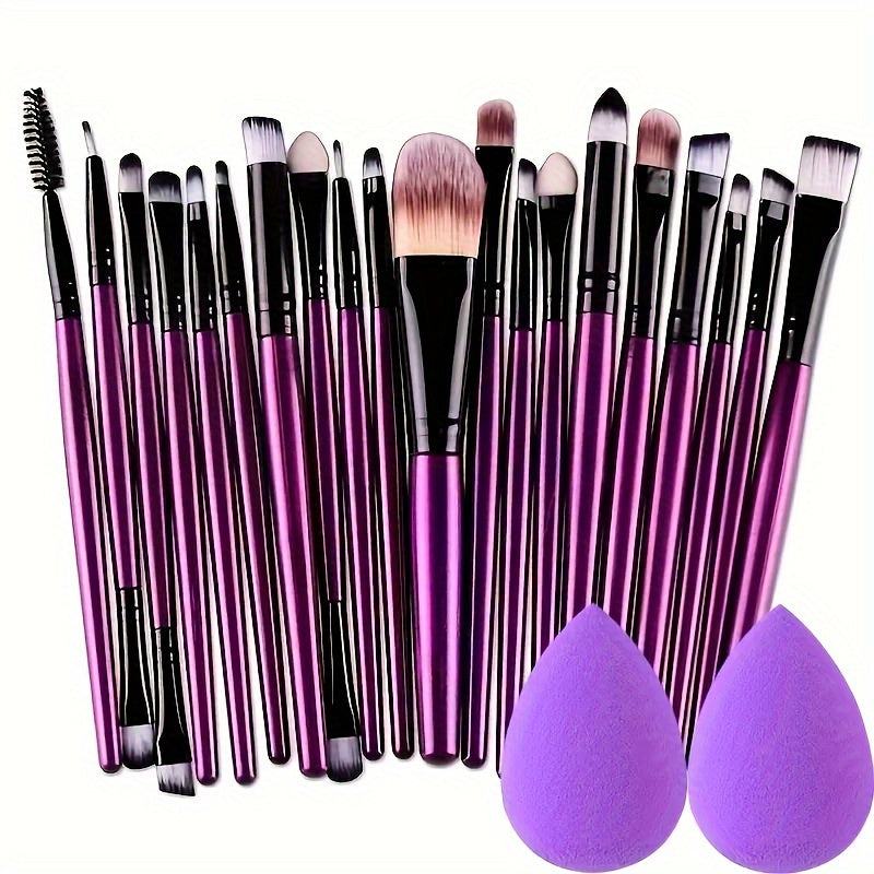 20/34pcs Makeup Brush Set and 8pcs Mini Makeup Brush Professional Soft Synthetic Powder Foundation Eyeshadow Makeup Brush Cosmetics Suitable for Beginners