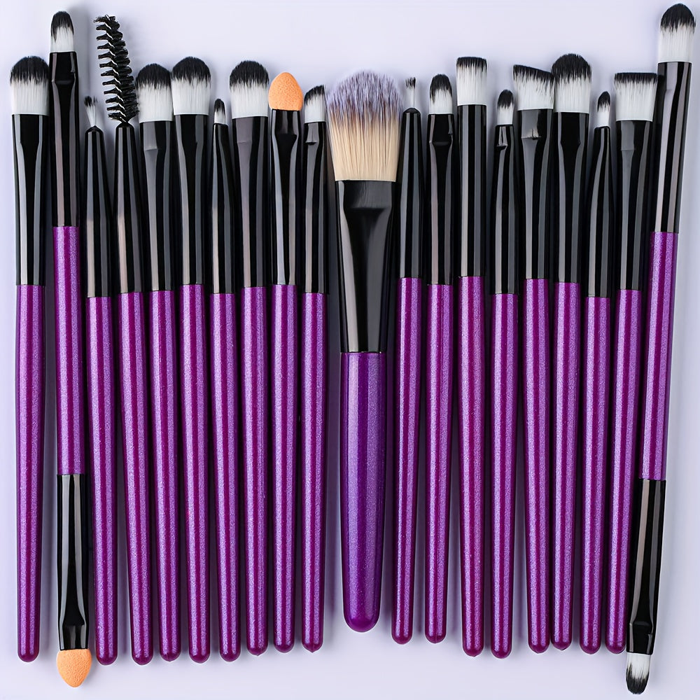 20/34pcs Makeup Brush Set and 8pcs Mini Makeup Brush Professional Soft Synthetic Powder Foundation Eyeshadow Makeup Brush Cosmetics Suitable for Beginners