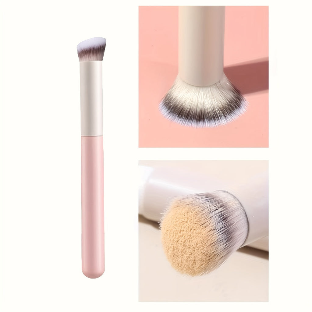Concealer Brush Under Eye Mini Angled Flat Top Kabuki Nose Contour Brush For Concealing Blending Setting Buffing With Powder Liquid Cream Cosmetic Pro Small Makeup Foundation Brushes 270, 1pc