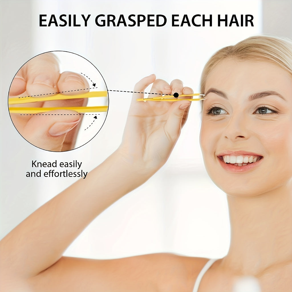 1pcs/4pcs Tweezers For Eyebrows, Slant Tip/ Angled Tip Eyebrow Tweezers, Precision For Eyebrows Facial Hair, Ingrown Hair