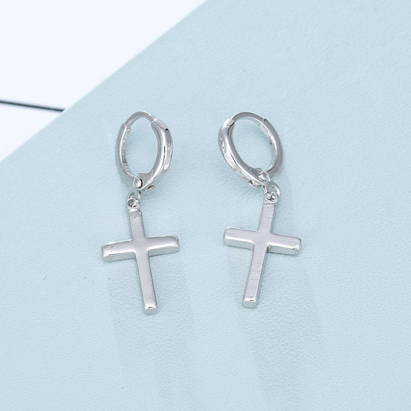 Elegant 18K Golden Plated Cross Dangle Earrings - Vintage Style, Daily Occasion, Copper Base, Perfect for Parties and Everyday Wear, Everyday Earrings|Vintageinspired Design|Goldtone Earrings