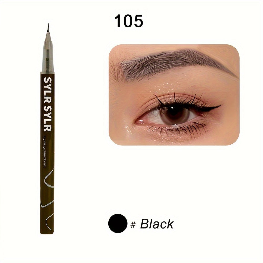 Ultra-Fine 0.008mm Waterproof Eyebrow Pen - Long-Lasting, Sweatproof, Smudge-Free Microblading Liquid Eyeliner with 2-in-1 Design for Precise, Natural-Looking Brows and Lashes - Professional, Easy-to-Use Makeup Essential