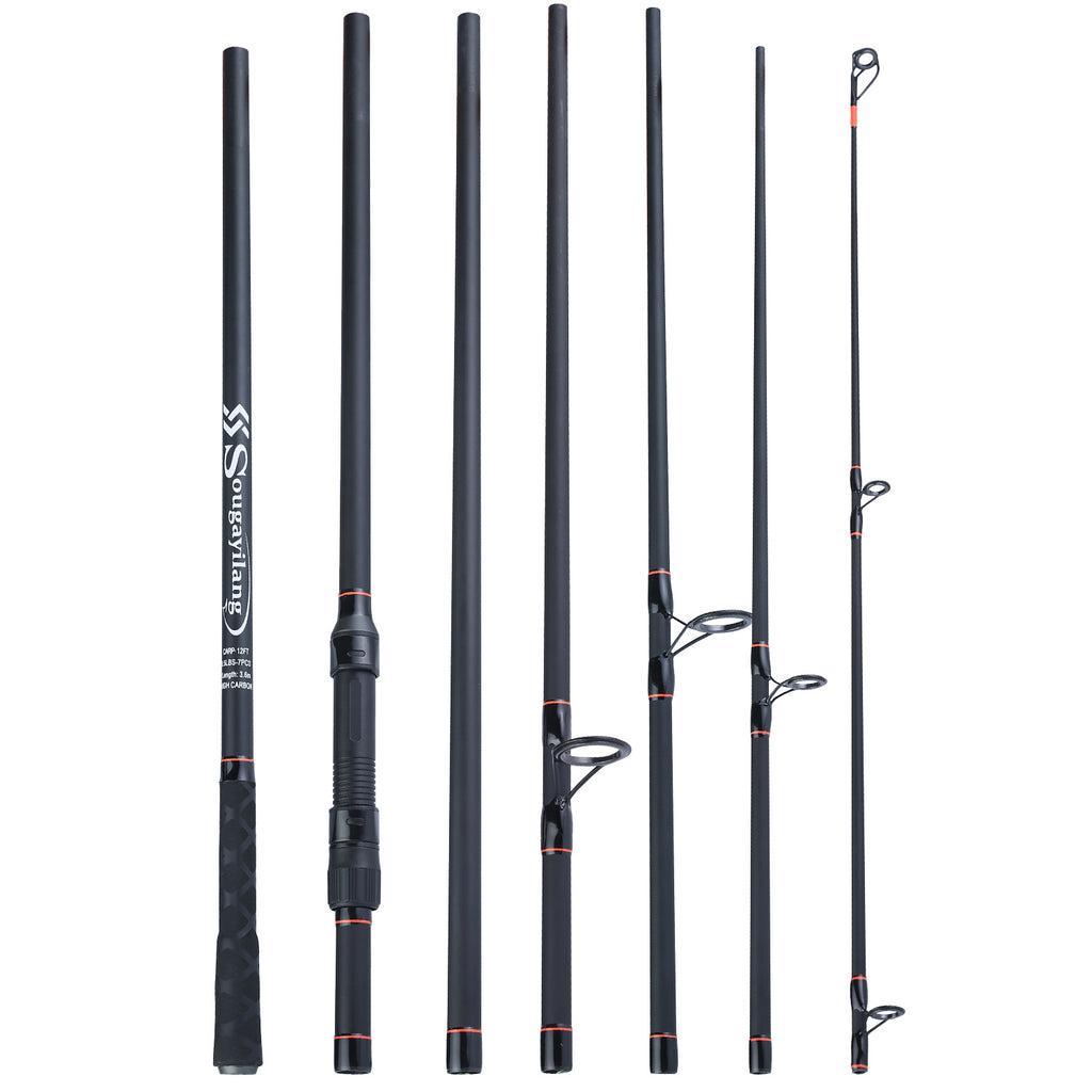 Sougayilang Carp Rod: Portable 6/7Section Ultralight Weight Carbon Fiber Rod for Ultimate Carp Fishing Performance