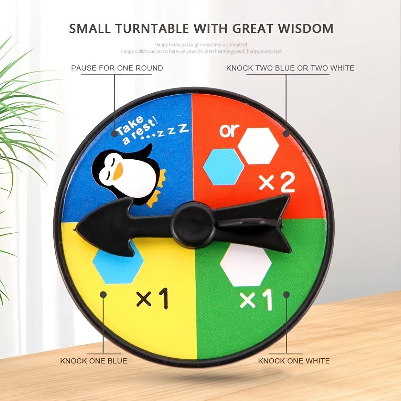 Save the Penguins Family Game - Interactive Ice Knocking Board Toy with Colorful & White Plastic Pieces, Educational STEM Fun for Youngsters