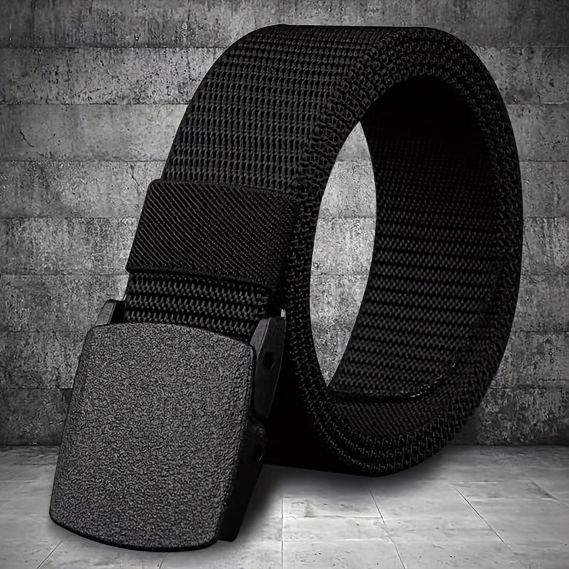 Nylon belt men's women's hypoallergenic belt non-metallic belt buckle military training smooth buckle nylon belt over security pants belt youth student korean casual outdoor tide