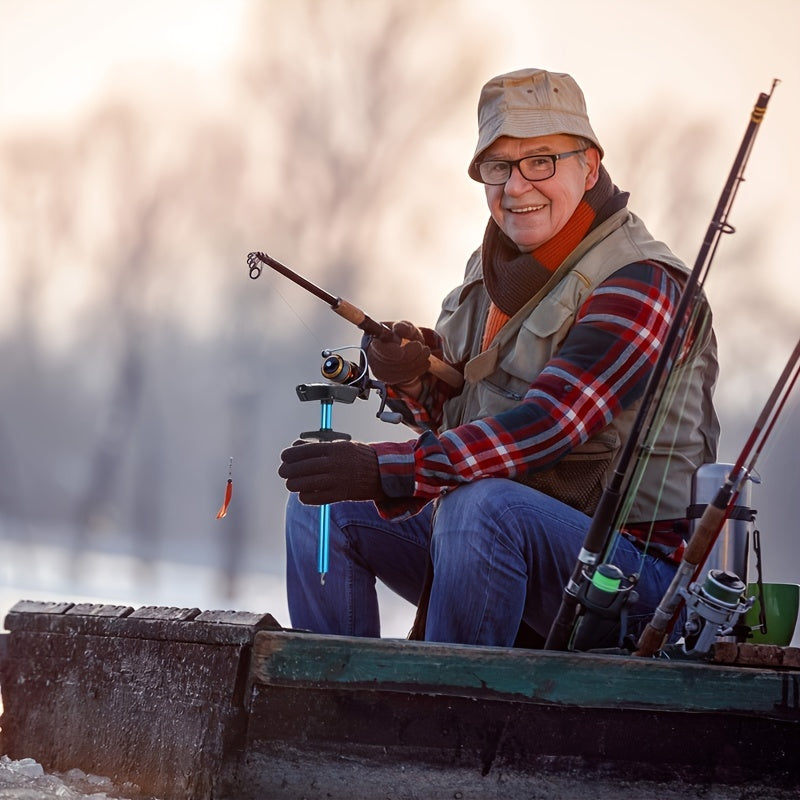 1pc T-Shaped Fish Hook Remover - Aluminum Alloy Fishing Tool with Ergonomic Handle & Blue Handle for Efficient Hook Separation, Ideal for Holiday Gifts (Father'S Day, Christmas, Thanksgiving), Fishing Accessory, Sleek Metalli