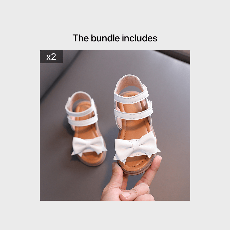 Girls' First Walkers Baby Sandals with Closure - Soft TPR Sole & PU Upper, Non-Slip Beach Shoes for, Star & Princess Patterns, Open-Toe Summer Footwear for New Walkers (Pink/White) - Easy On/Off Girl Footwear