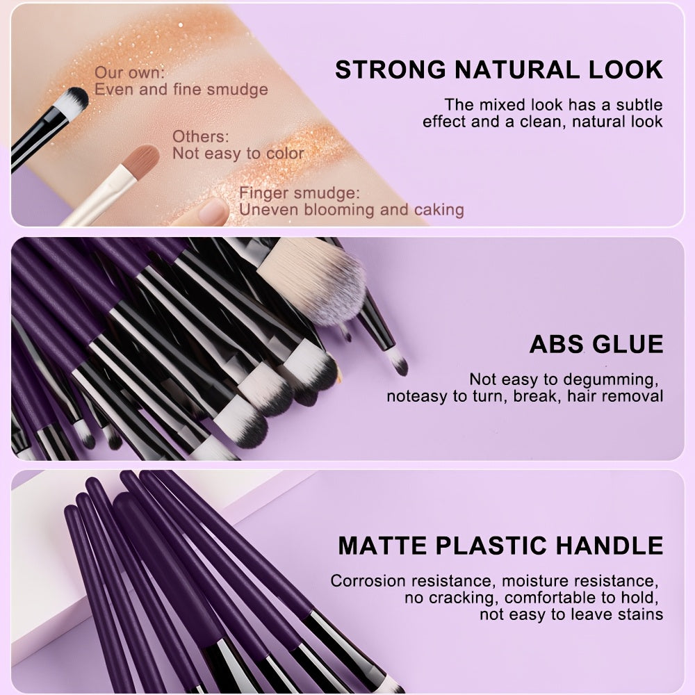 20/34pcs Makeup Brush Set and 8pcs Mini Makeup Brush Professional Soft Synthetic Powder Foundation Eyeshadow Makeup Brush Cosmetics Suitable for Beginners