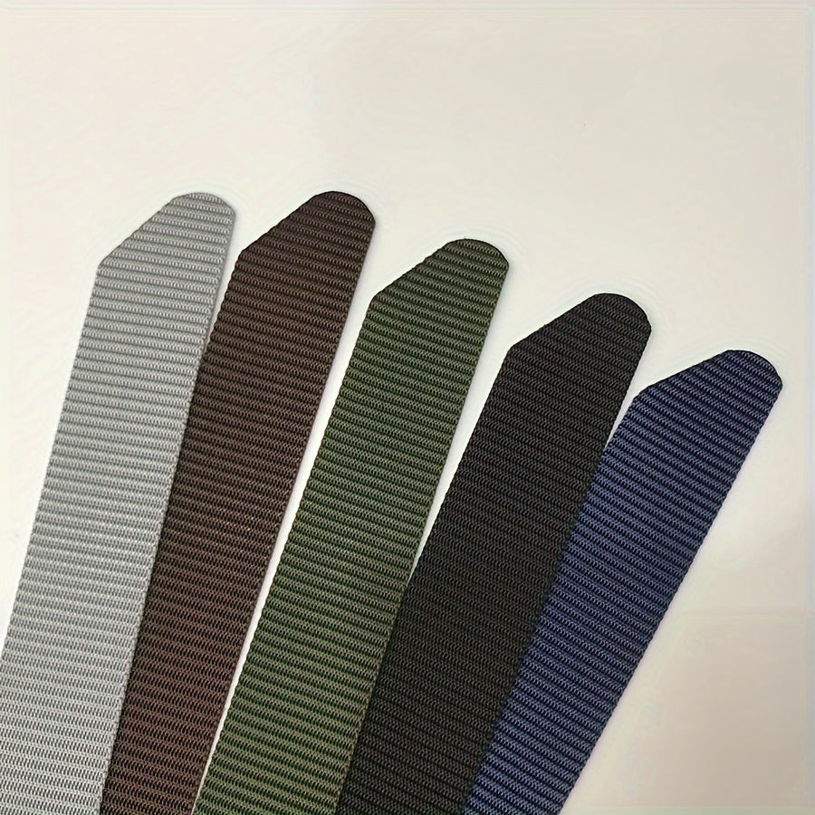 Nylon belt men's women's hypoallergenic belt non-metallic belt buckle military training smooth buckle nylon belt over security pants belt youth student korean casual outdoor tide