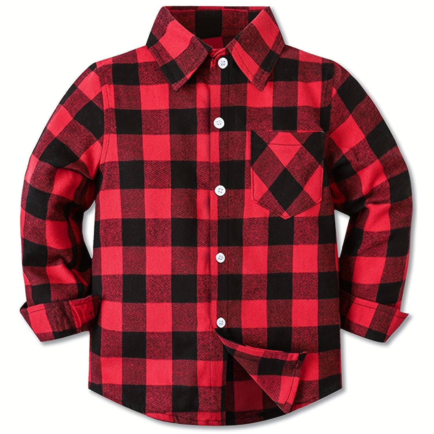 Baby Boys Plaid Shirts Button Down Long Sleeve Blouse Tops Kids Clothes