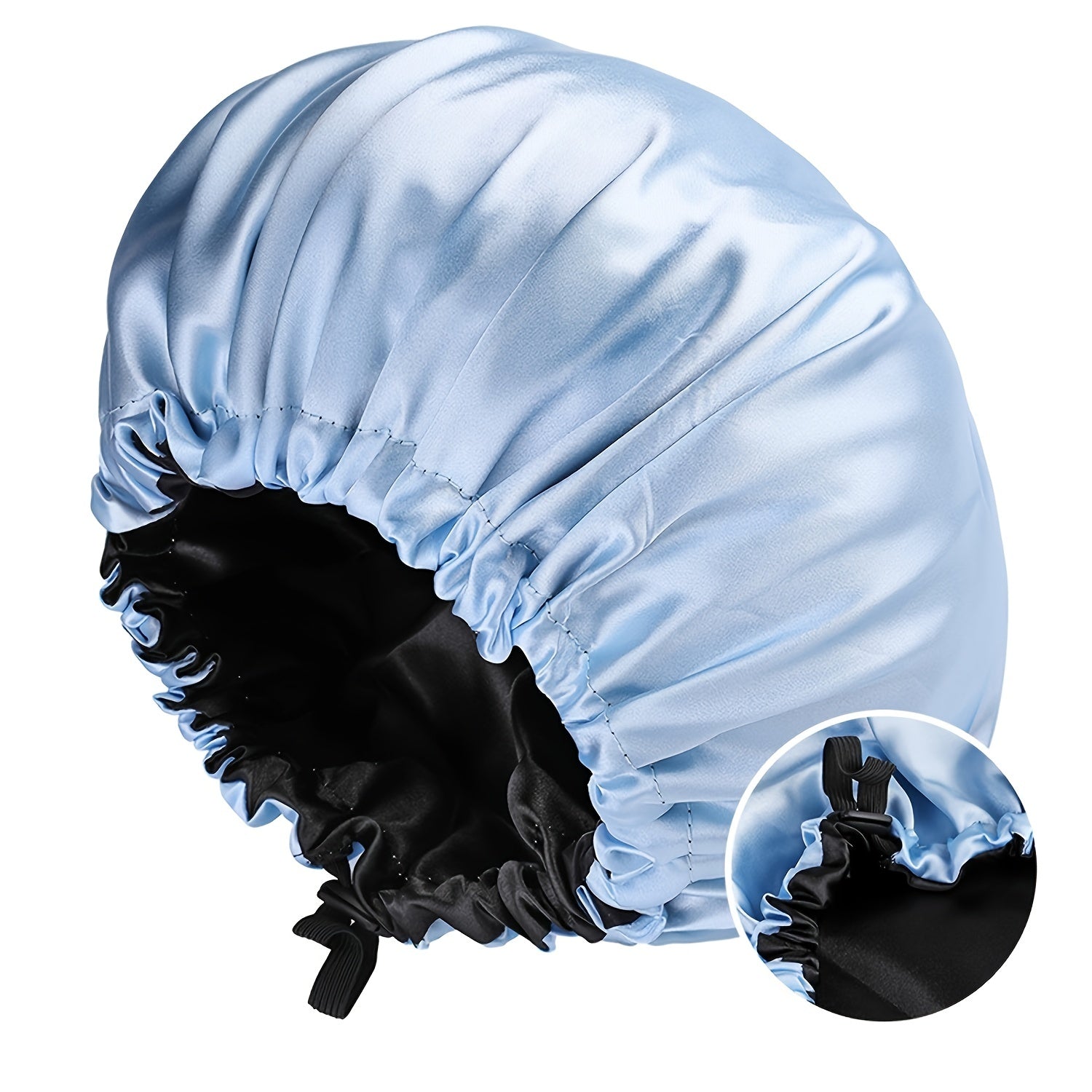 Satin Bonnet For Sleeping Adjustable Bonnet For Curly Hair Bonnets Double Layer Large Satin Lined Sleep Cap For Women