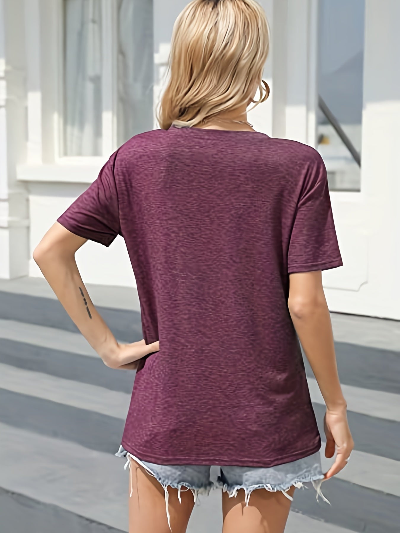 Vintage Country Music Festival Print T-Shirt, Retro Style Short Sleeve Crew Neck Casual Top For All Season, Women's Clothing