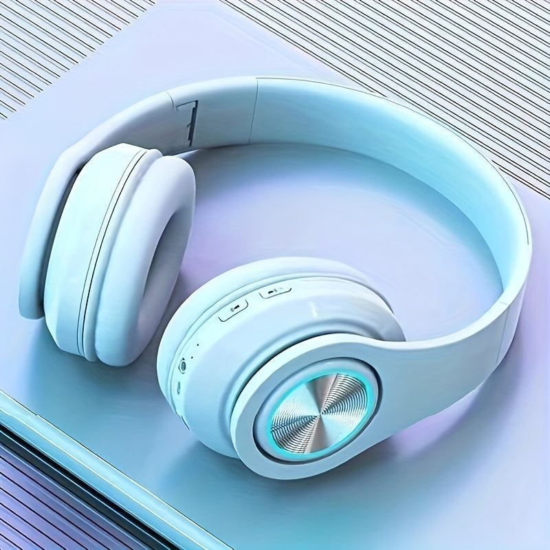 39 Luminous Wireless Headphones with Plug-in, Wired and Wireless Multifunctional Use