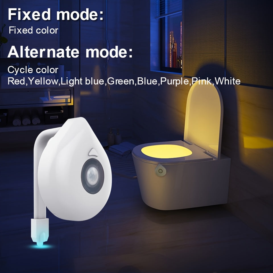 Toilet Motion Sensor Light, 8 Colors Changing Sensor LED Washroom Night Light Inside Toliet Lamp, PIR Motion Activated Bathroom Accessory, Fits Any Toilet For Event Holding/shops/stores