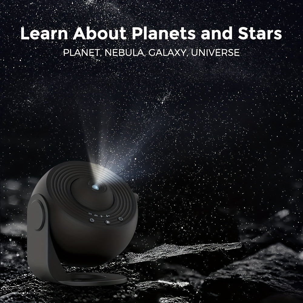 FUCTION 12-in-1 Star and Planetarium Projector - USB-Powered, Modern Space-Themed Night Light with Aurora Effects for Bedroom, Ideal for Youngsters and Adults, Adjustable Display Settings, FUSSIO