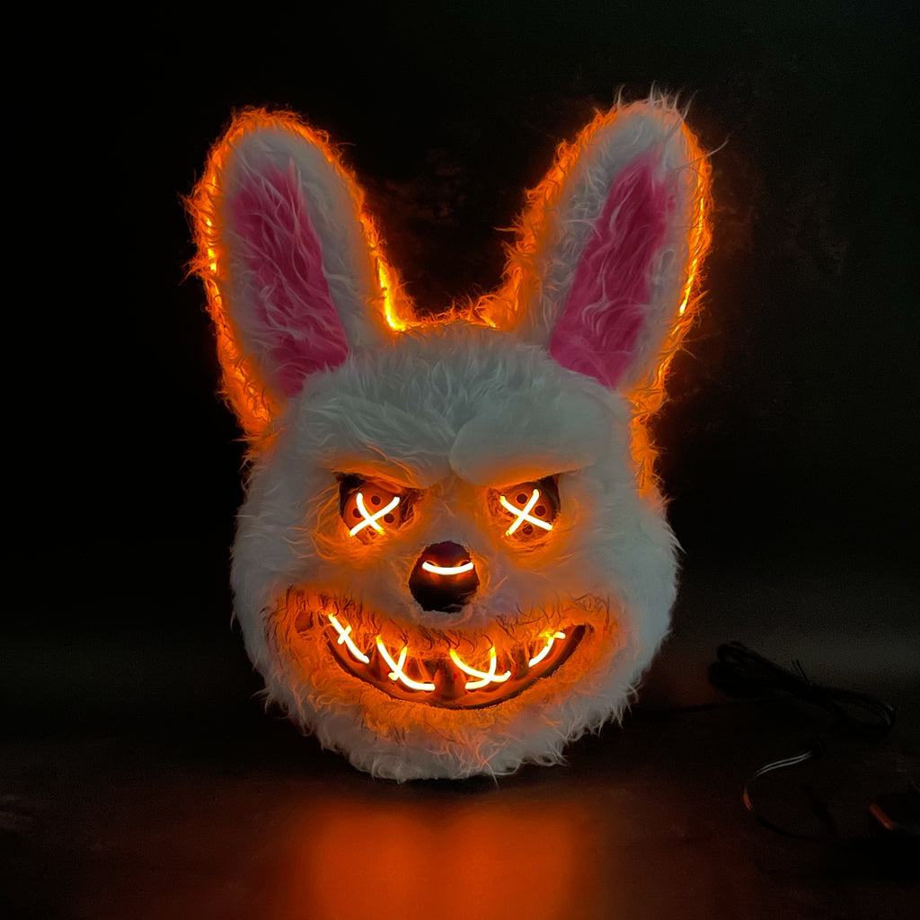LED-Lit Blood-Dripping Bunny & Bear Horror Masks with Glowing Eyes - /- (/-Free) for s & - Realistic Halloween Costumes, Parties, Haunted Houses - Funky Scary Face Makeup