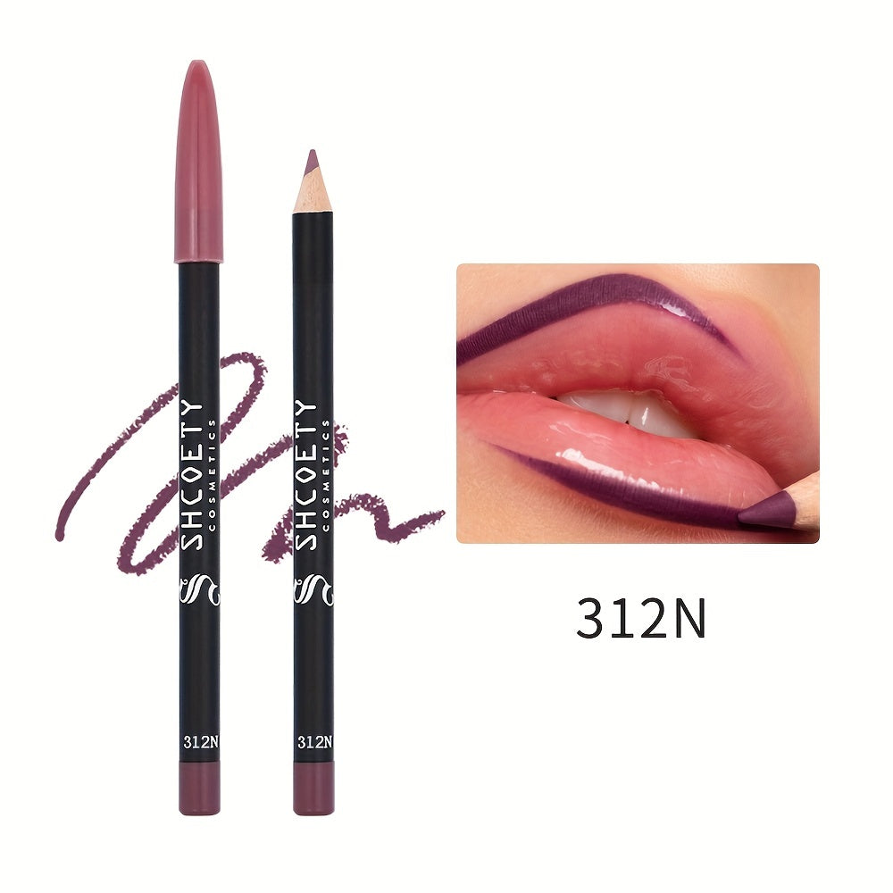12-color Waterproof Matte Lip Liner, Long-lasting, Non-fading, Non-stick Cup, Not Easy To Take Off Makeup, Valentine's Day Gifts