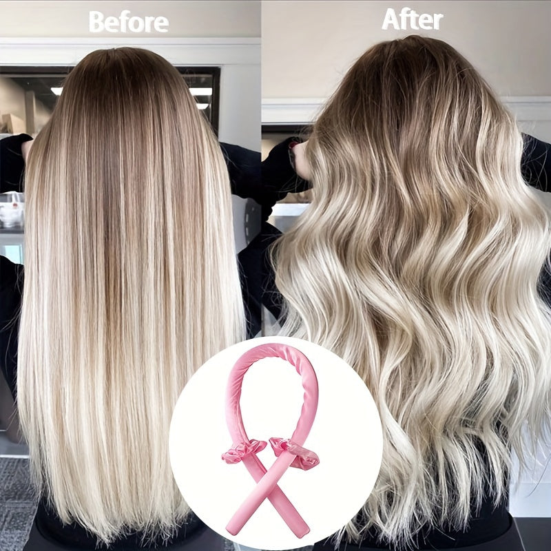 3pcs/Set Heatless Curling Rod Headband With Hair Ties - DIY Lazy Ribbon Hair Curler Tool For Effortless Waves And Curls