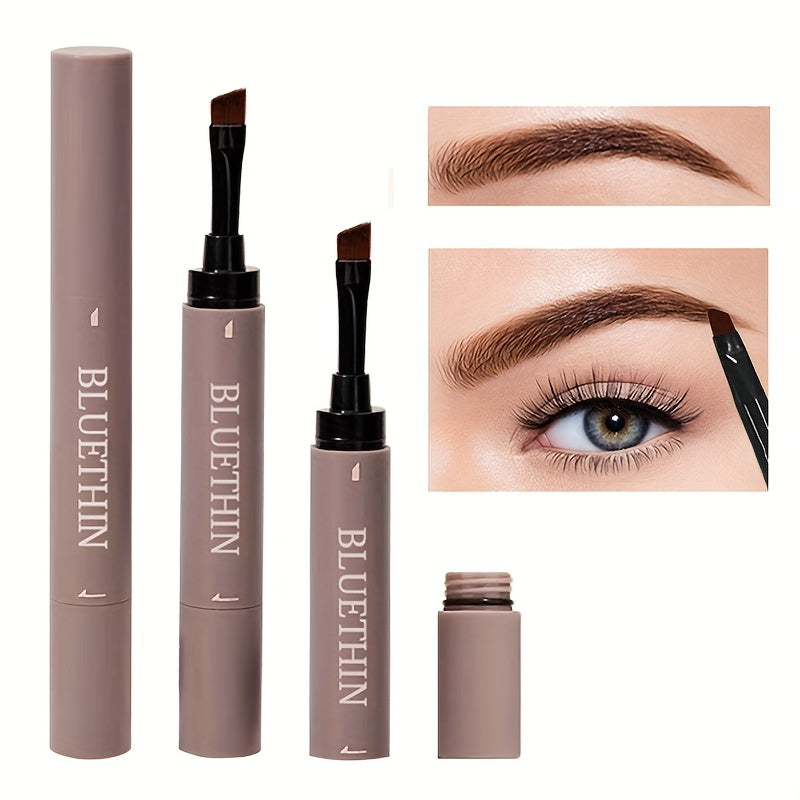 Waterproof and Sweat Proof Double-ended Eyebrow Cream - Smudge Proof Long Lasting Makeup Without Separation - Eyebrow Pencil With Matching Brush Eyebrow Pomade