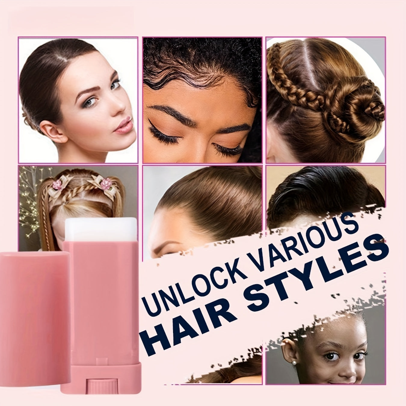 Cherry Blossom Scented Hair Wax Styling Stick 15g Long-lasting Hold Natural Fragrance Volumizing Shine for Men and Women Universal Holiday Gift